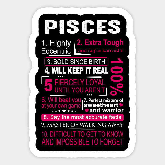 PISCES ZODIAC Sticker by BTTEES